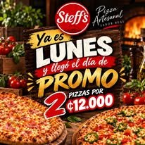 Promo de lunes: 2 pizzas por $12.000